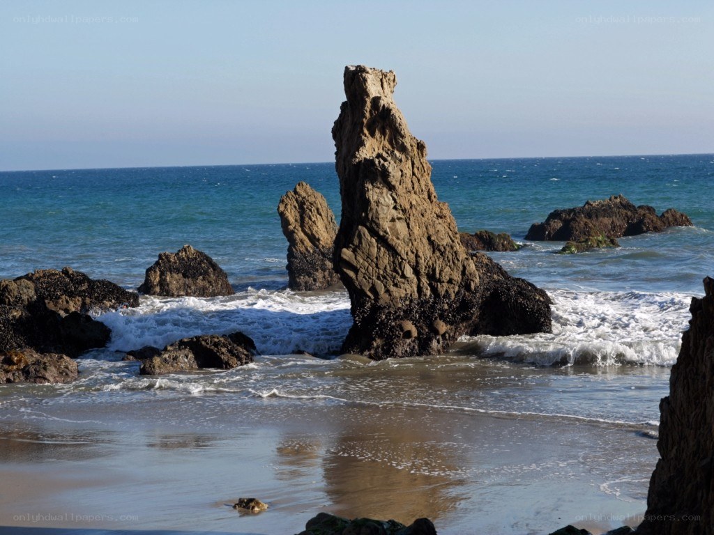 coastal rocks and waves