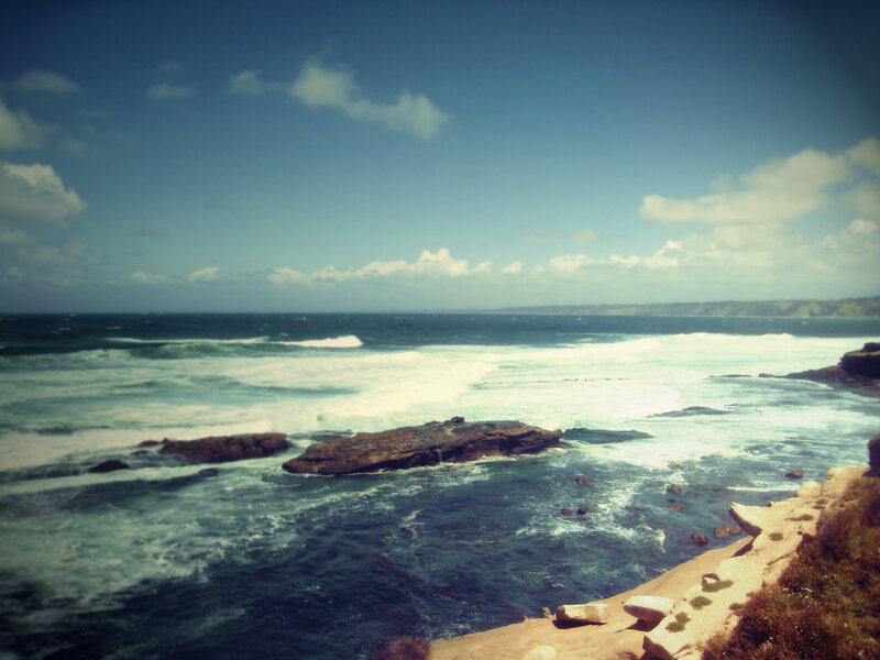 coastal rocks and waves