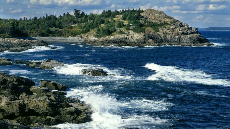 coastal rocks and waves