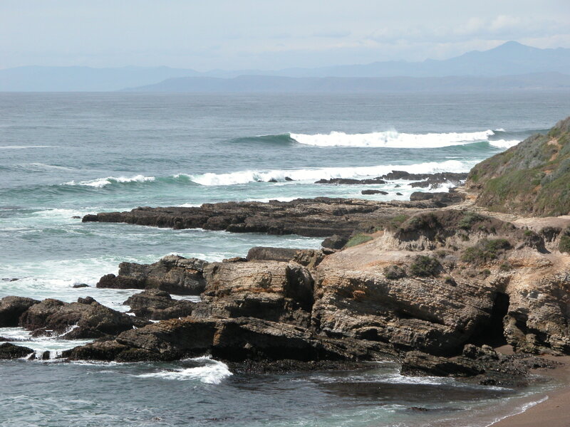 Coastal Rocks and Waves — Blue, Calm