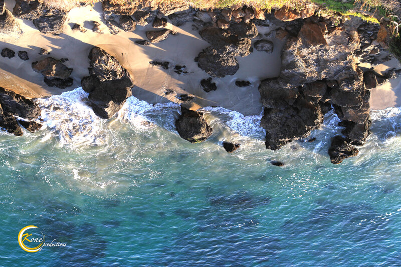 Coastal Rocks and Waves — Blue, Dramatic, Afternoon, Photograph