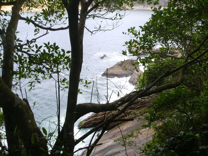 Coastal Rocks and Waves — Green, Serene