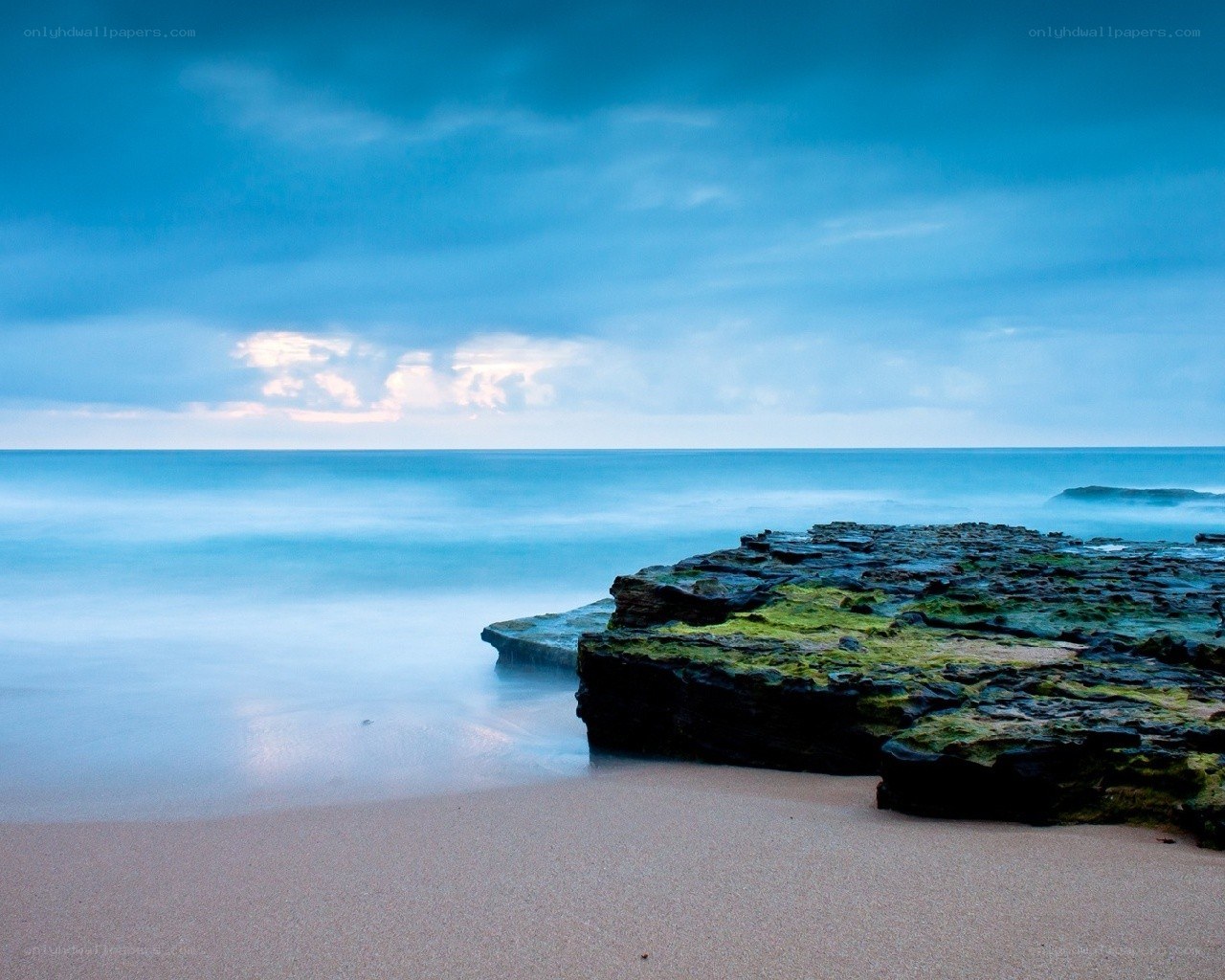 Coastal rocks at dusk