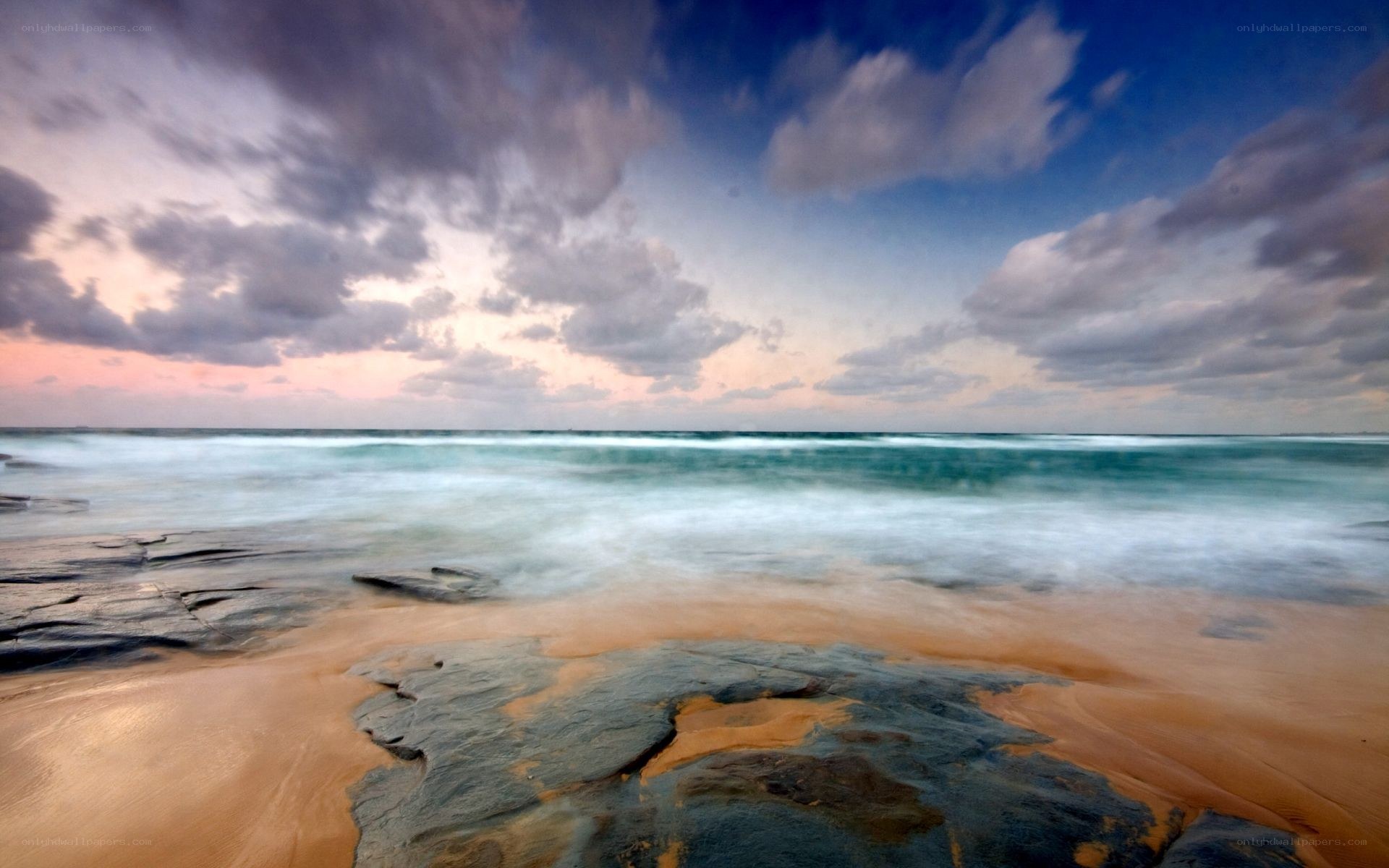 coastal rocks at sunset