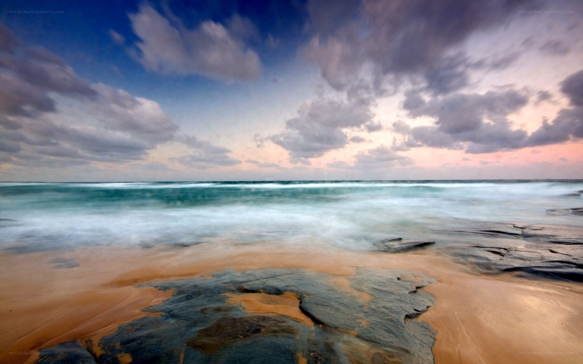 coastal rocks at sunset