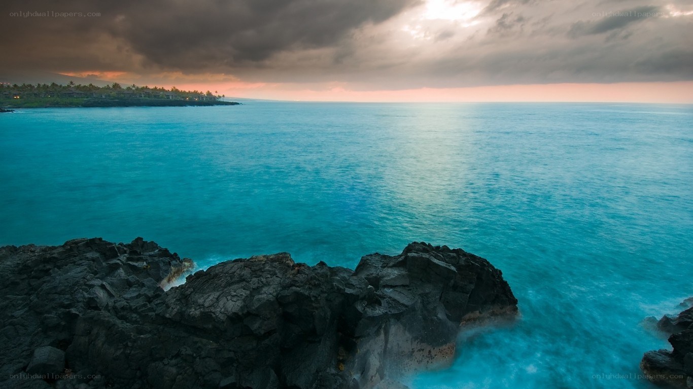 coastal rocks at sunset