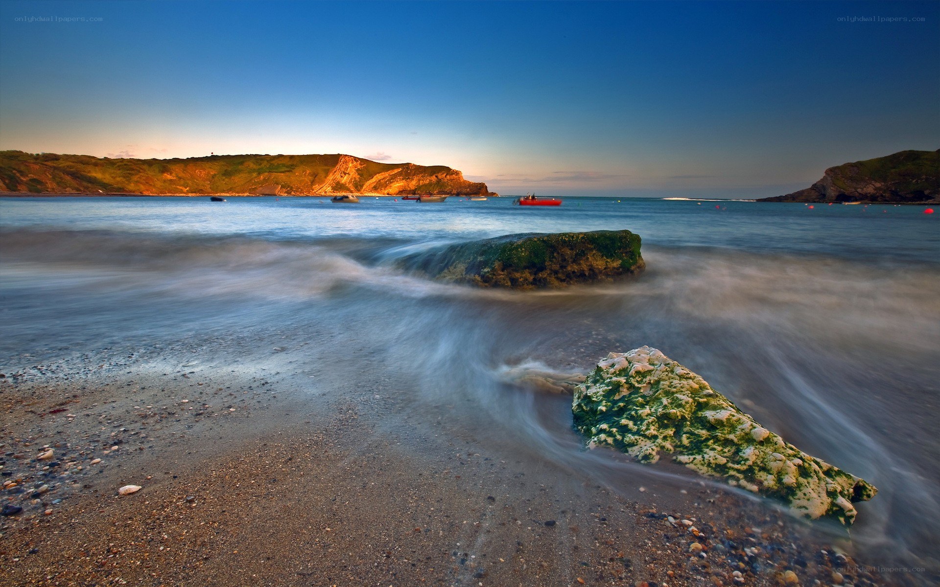 coastal rocks at sunset