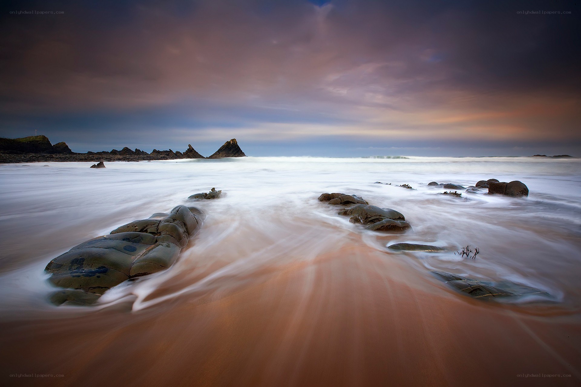Coastal rocks at sunset