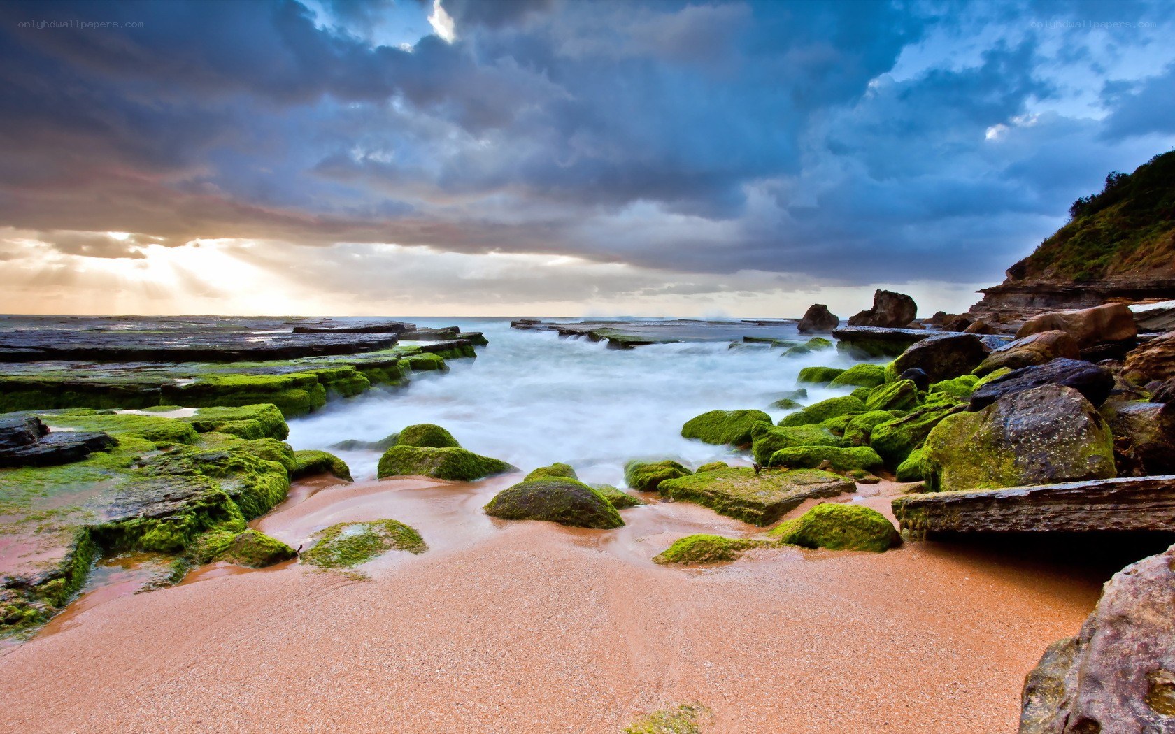 Coastal rocks at sunset