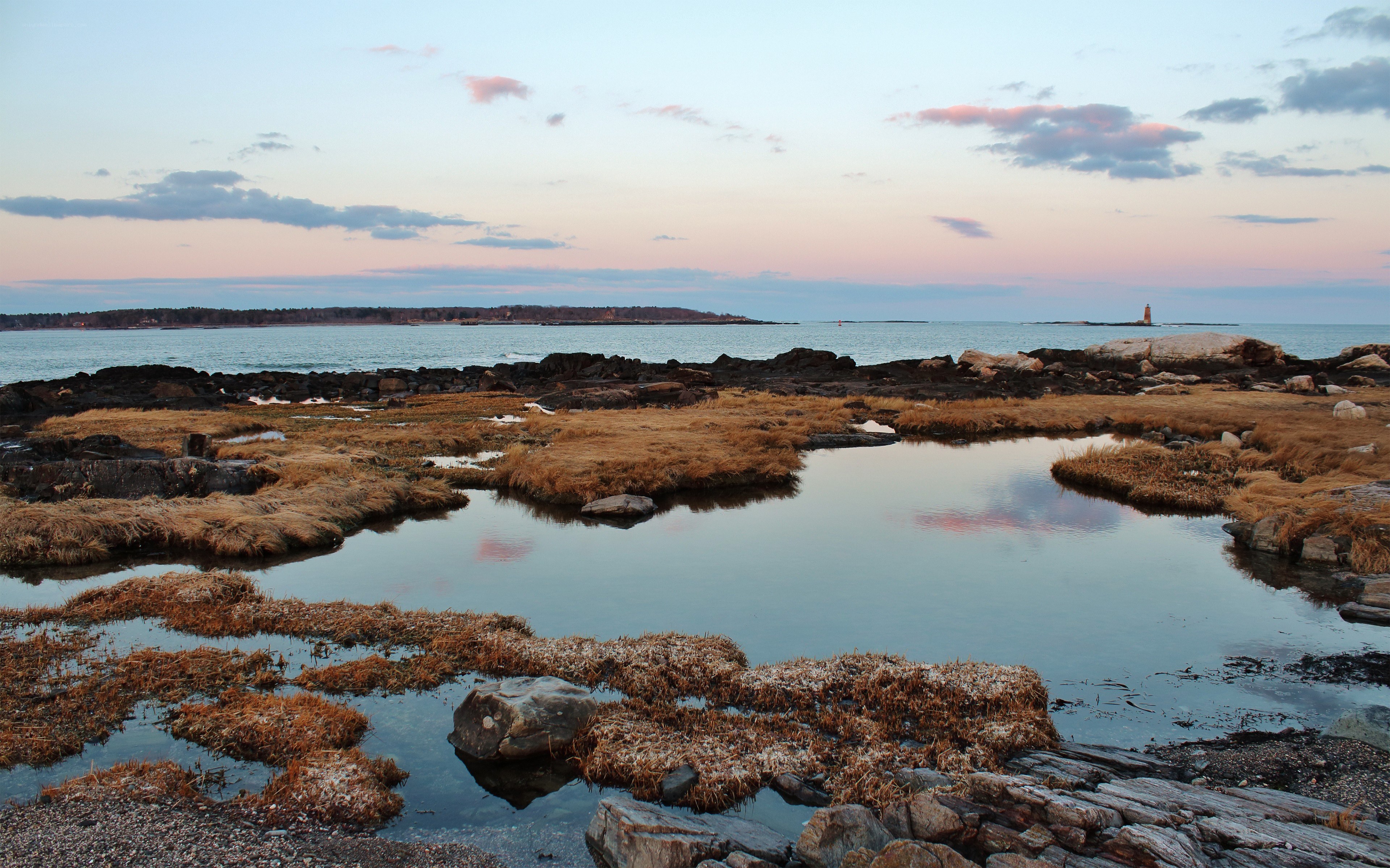 coastal rocks at sunset