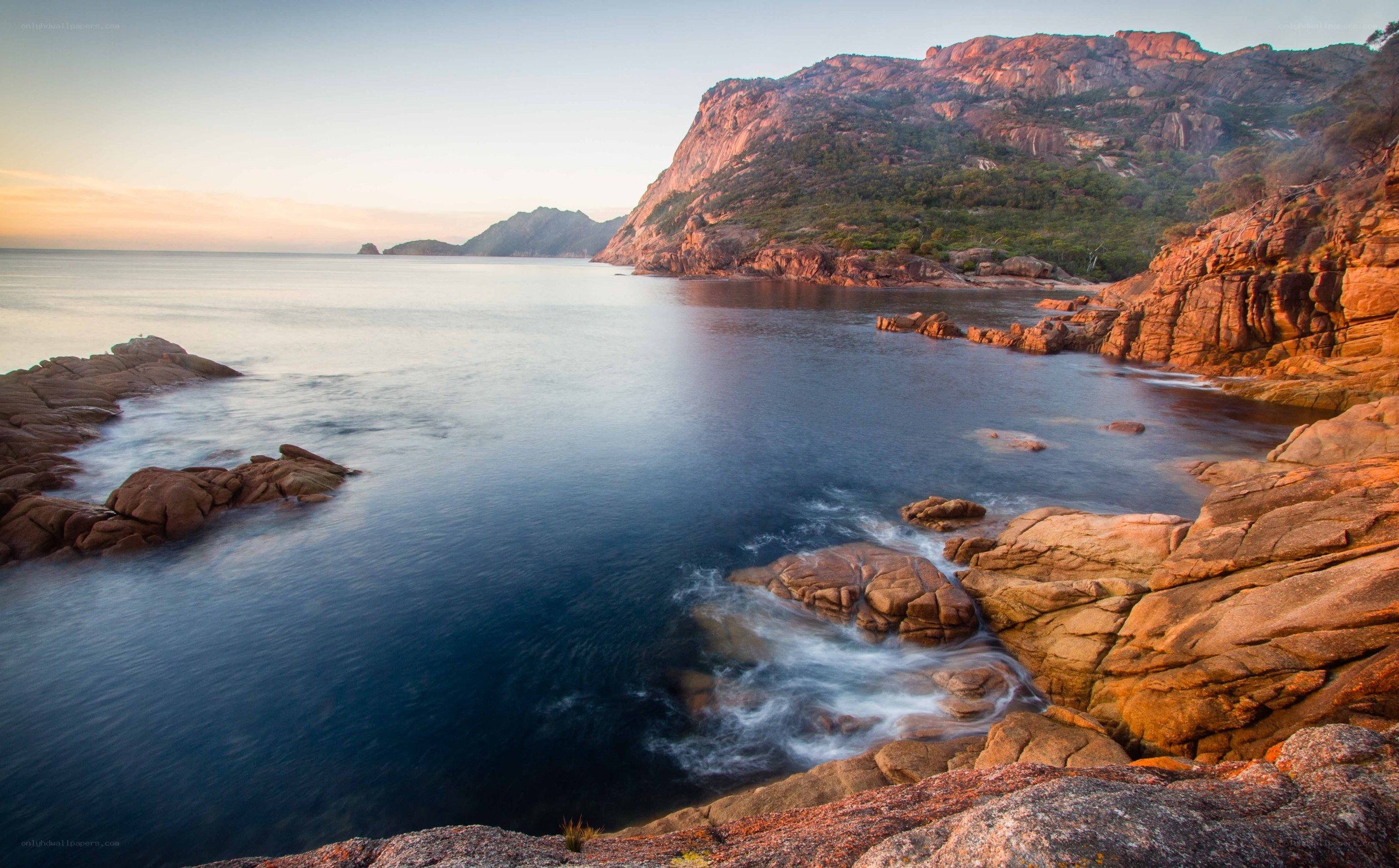 coastal rocks at sunset