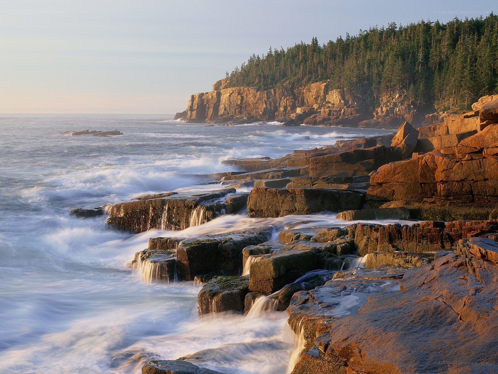 coastal rocks at sunset