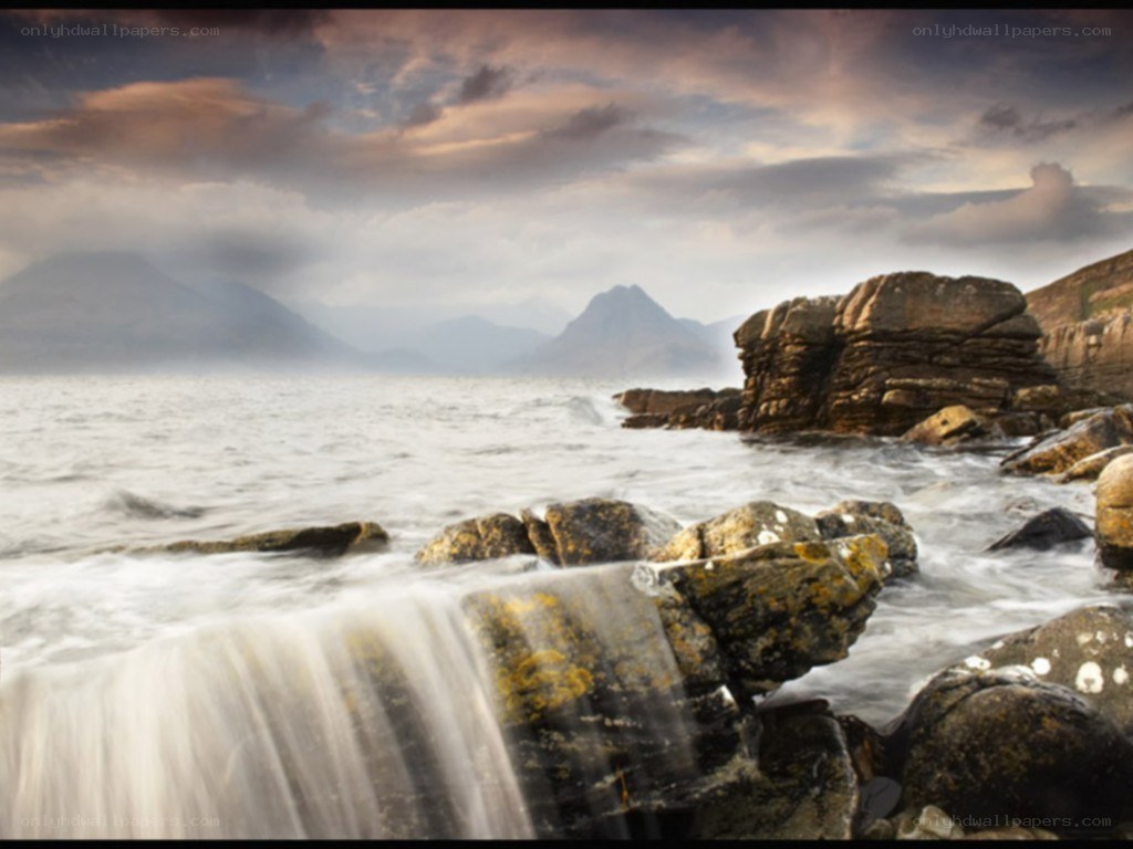 coastal rocks at sunset