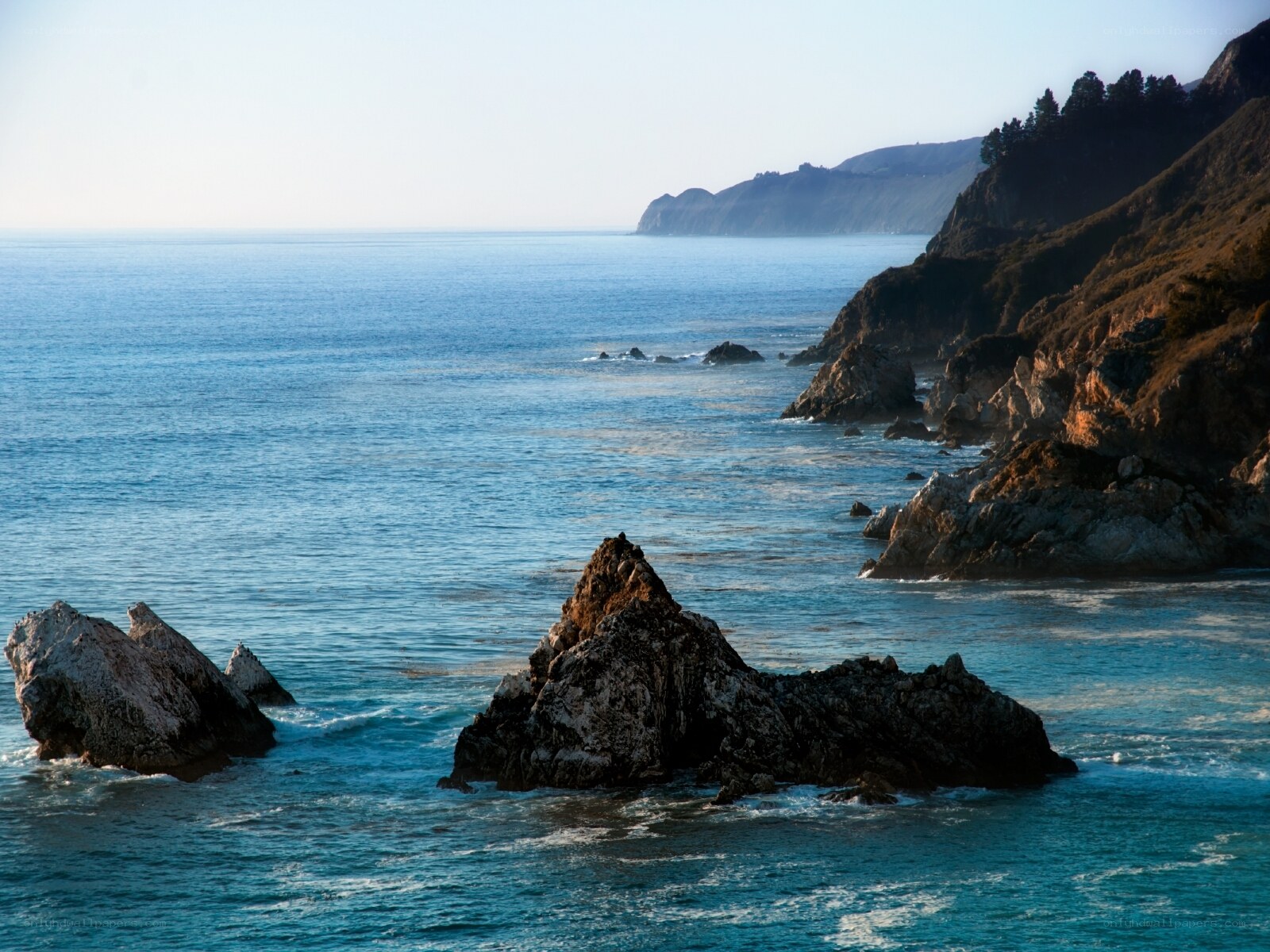 coastal rocks at sunset
