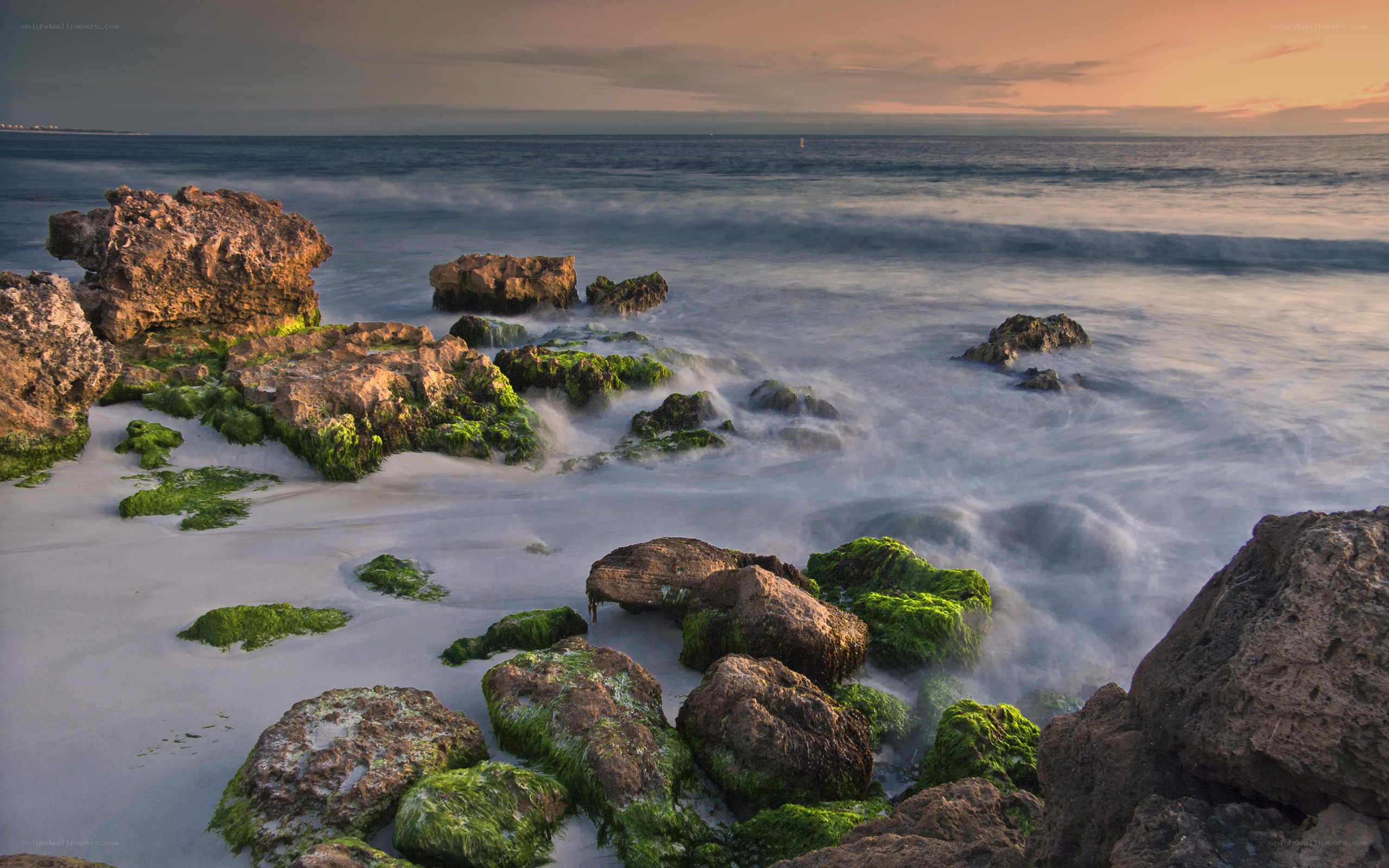 Coastal rocks at sunset