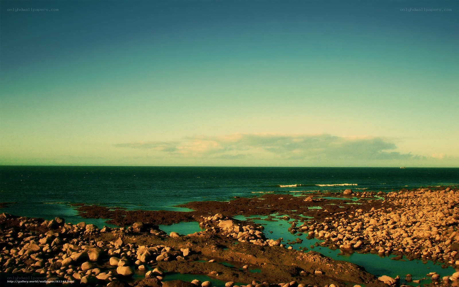 coastal rocks at sunset