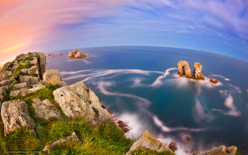 Coastal rocks at sunset