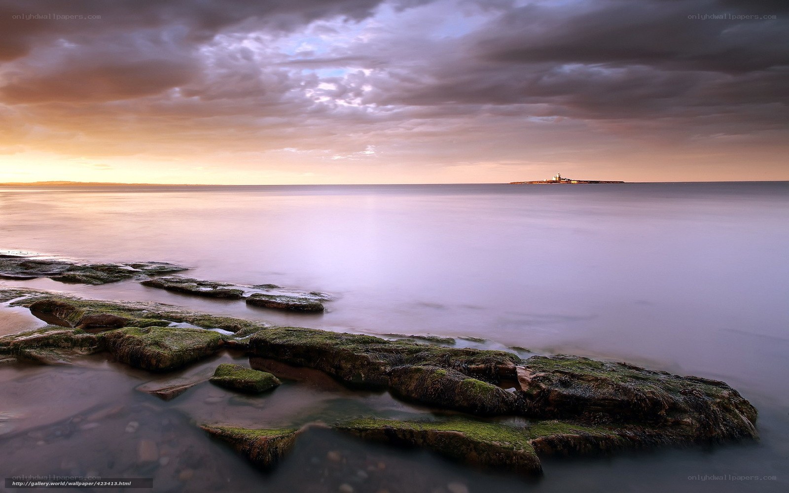 Coastal rocks at sunset