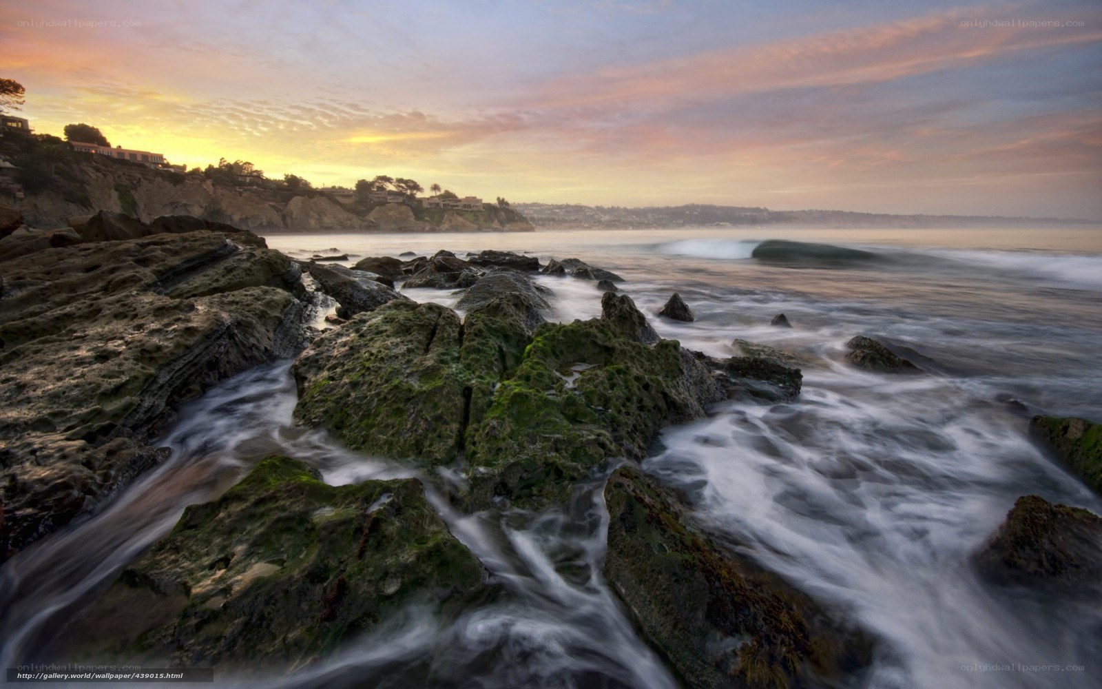 coastal rocks at sunset