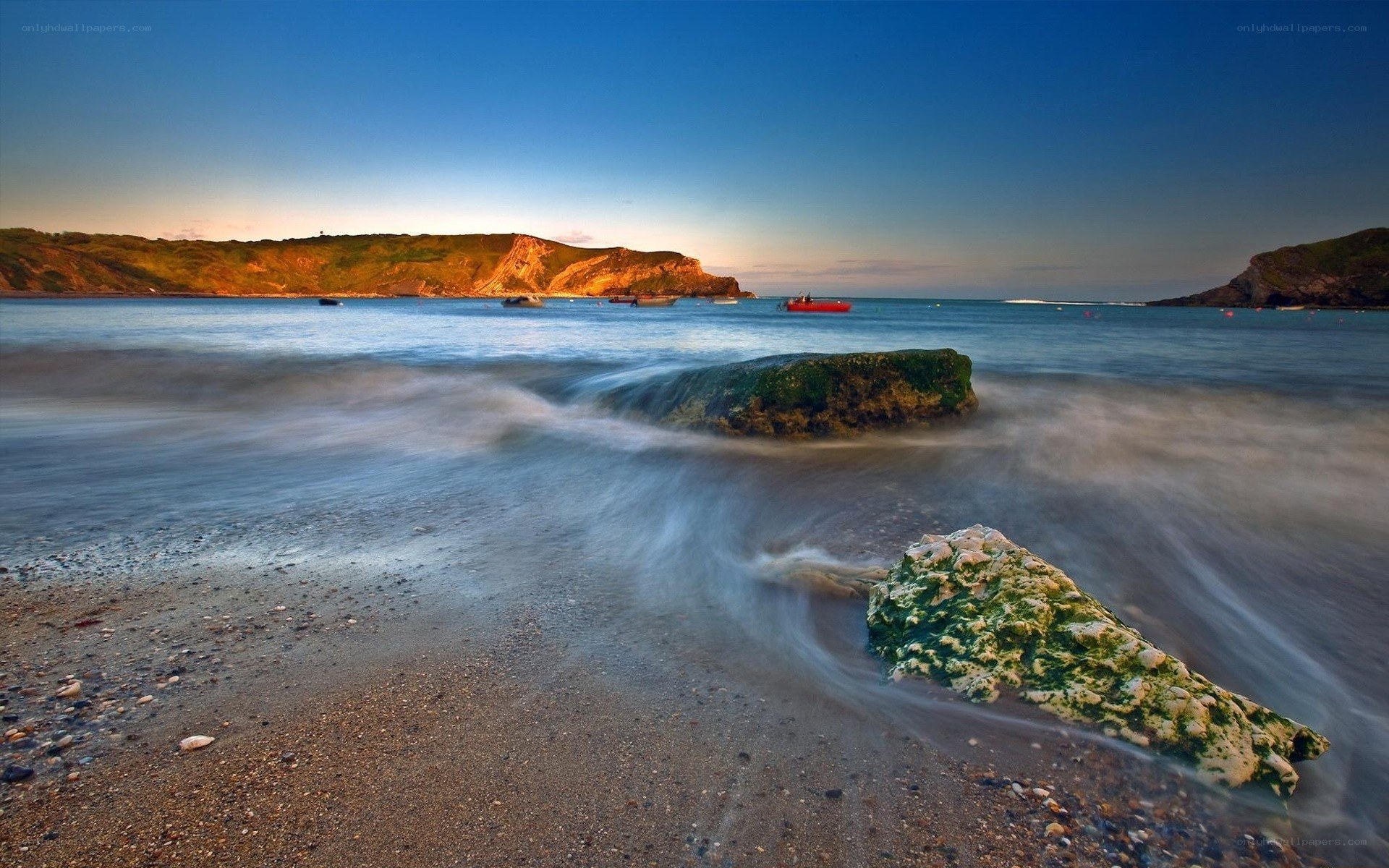 Coastal rocks at sunset