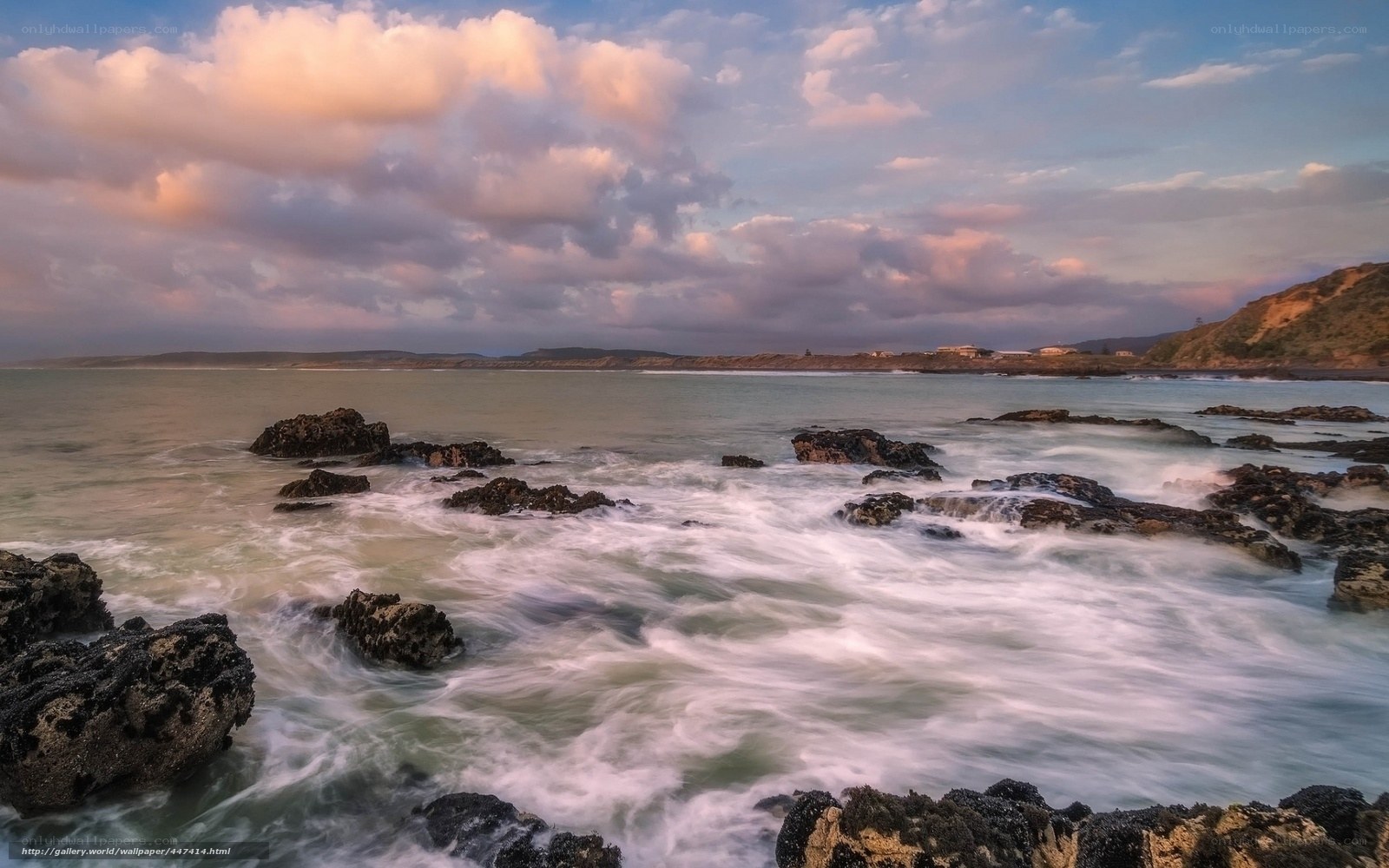 Coastal rocks at sunset
