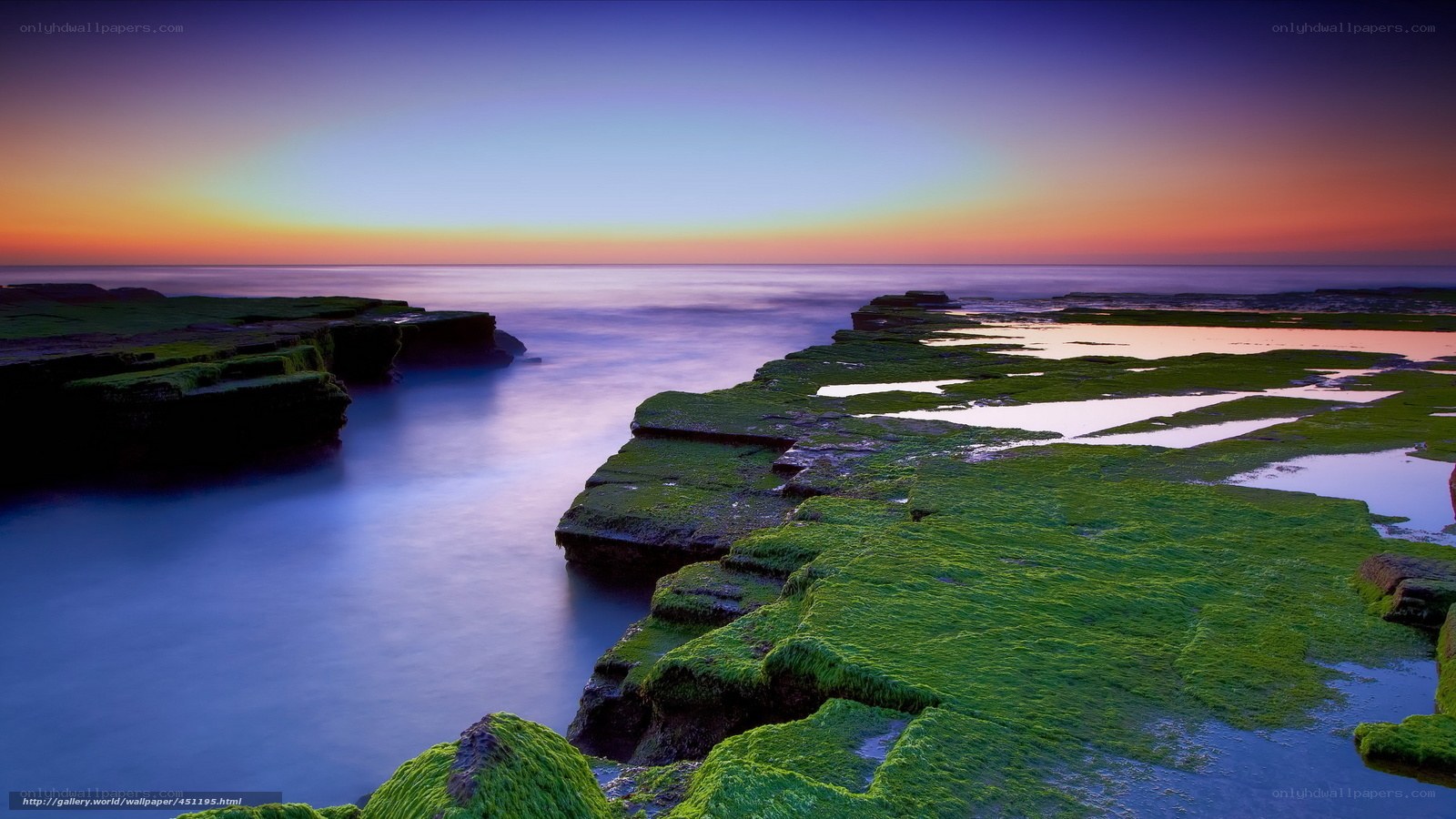 coastal rocks at sunset