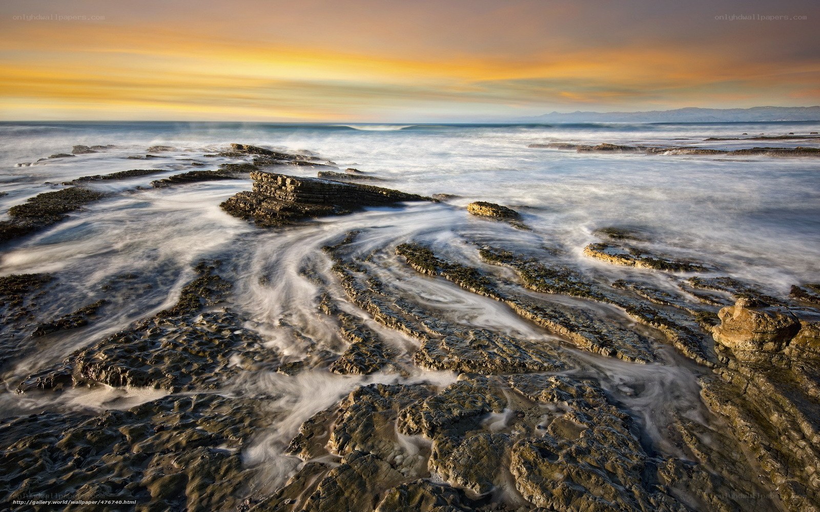 Coastal Rocks at Sunset