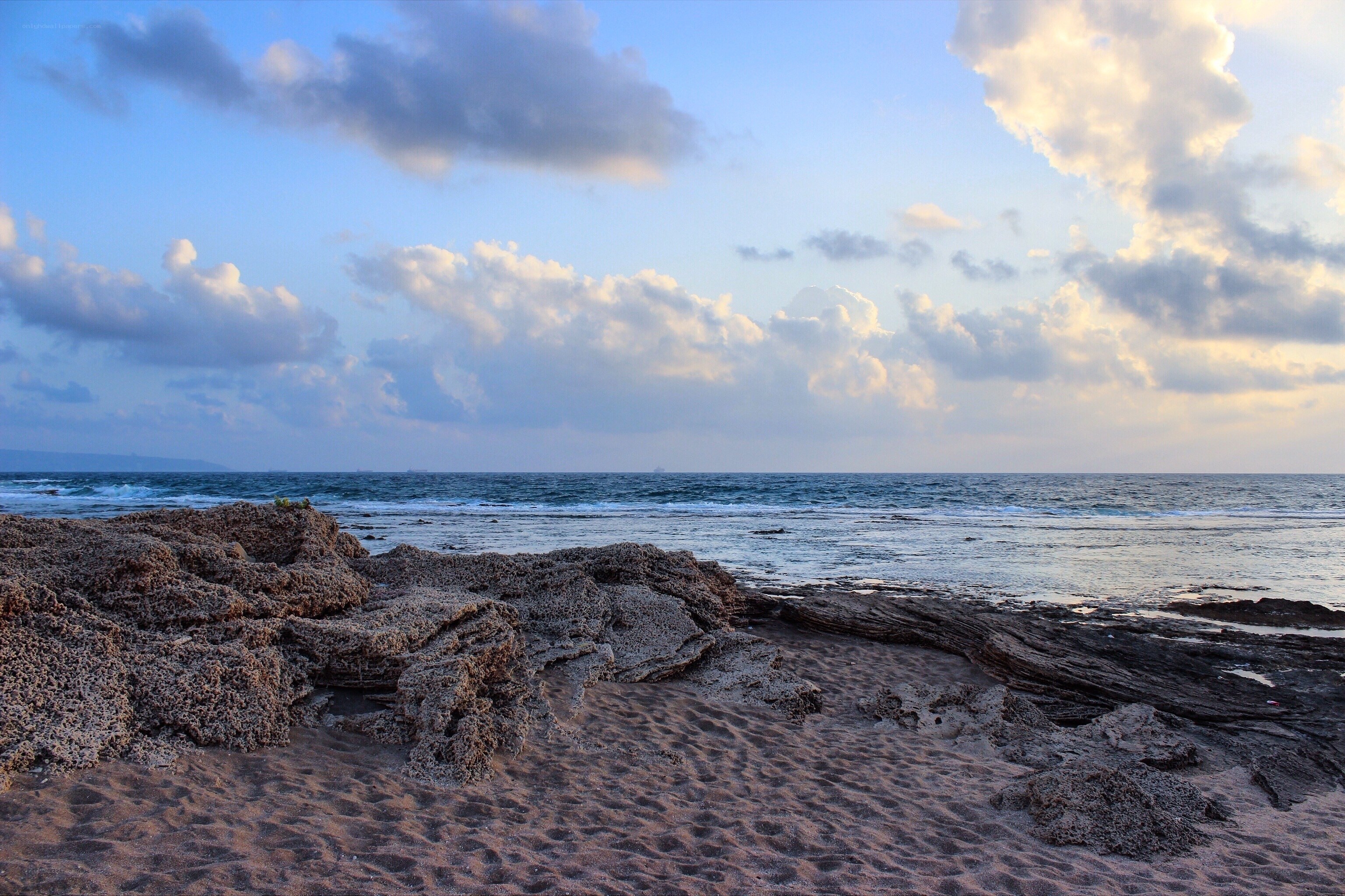 coastal rocks at sunset