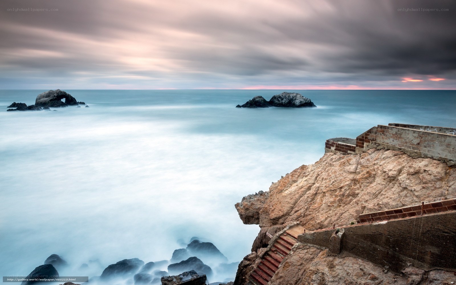 Coastal rocks at sunset