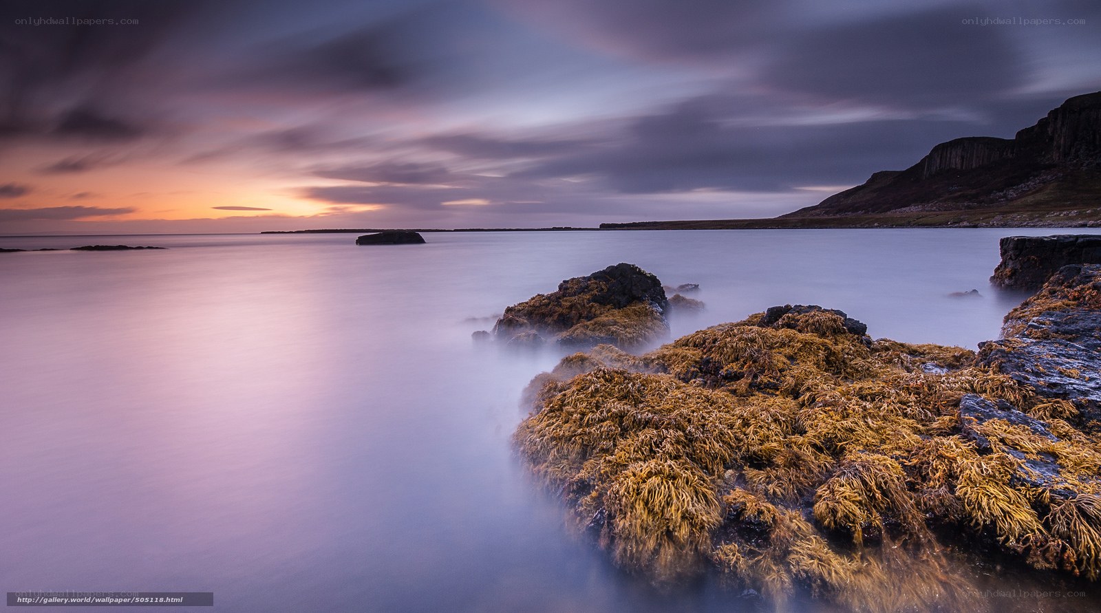 coastal rocks at sunset