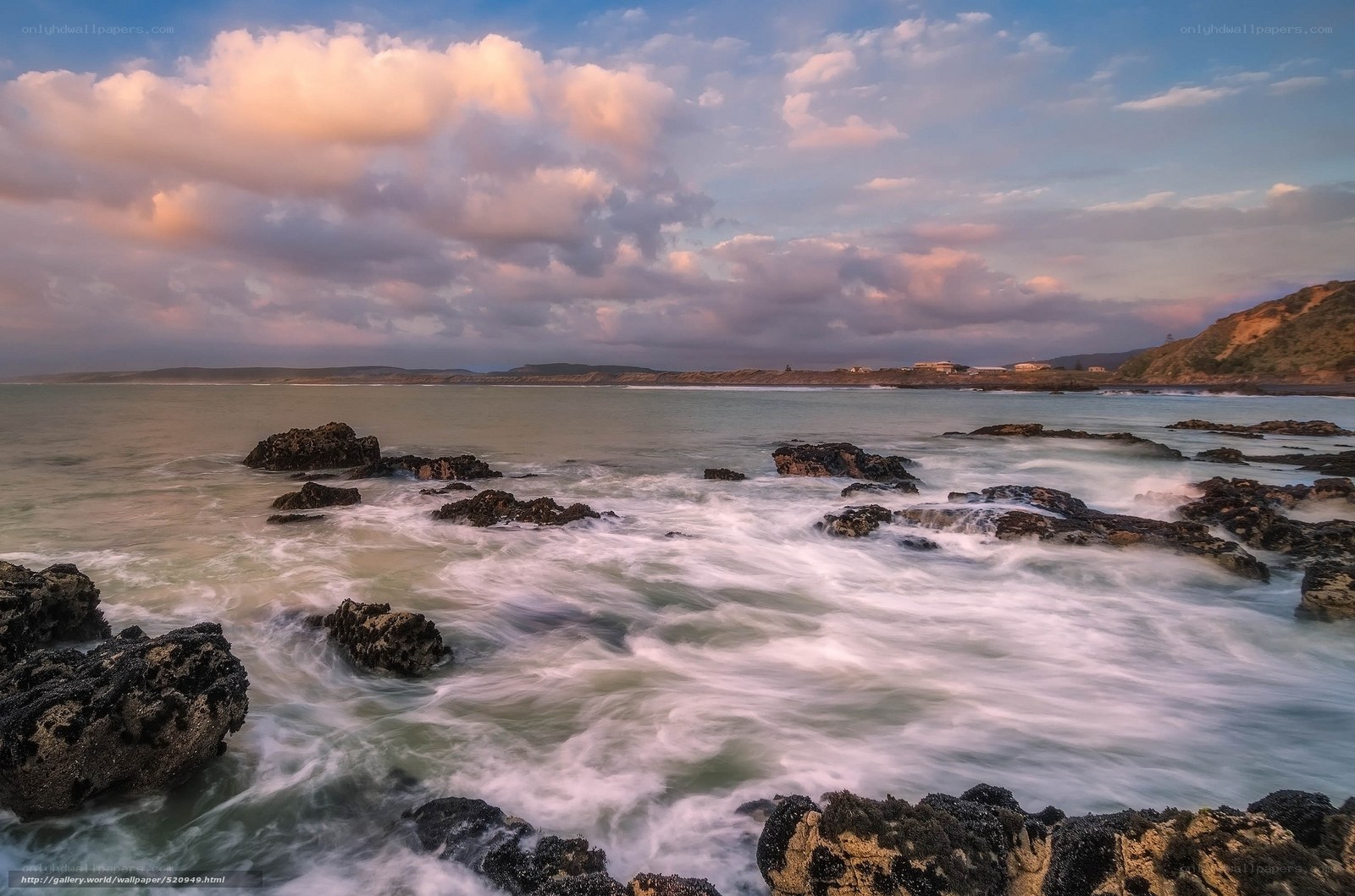 Coastal rocks at sunset
