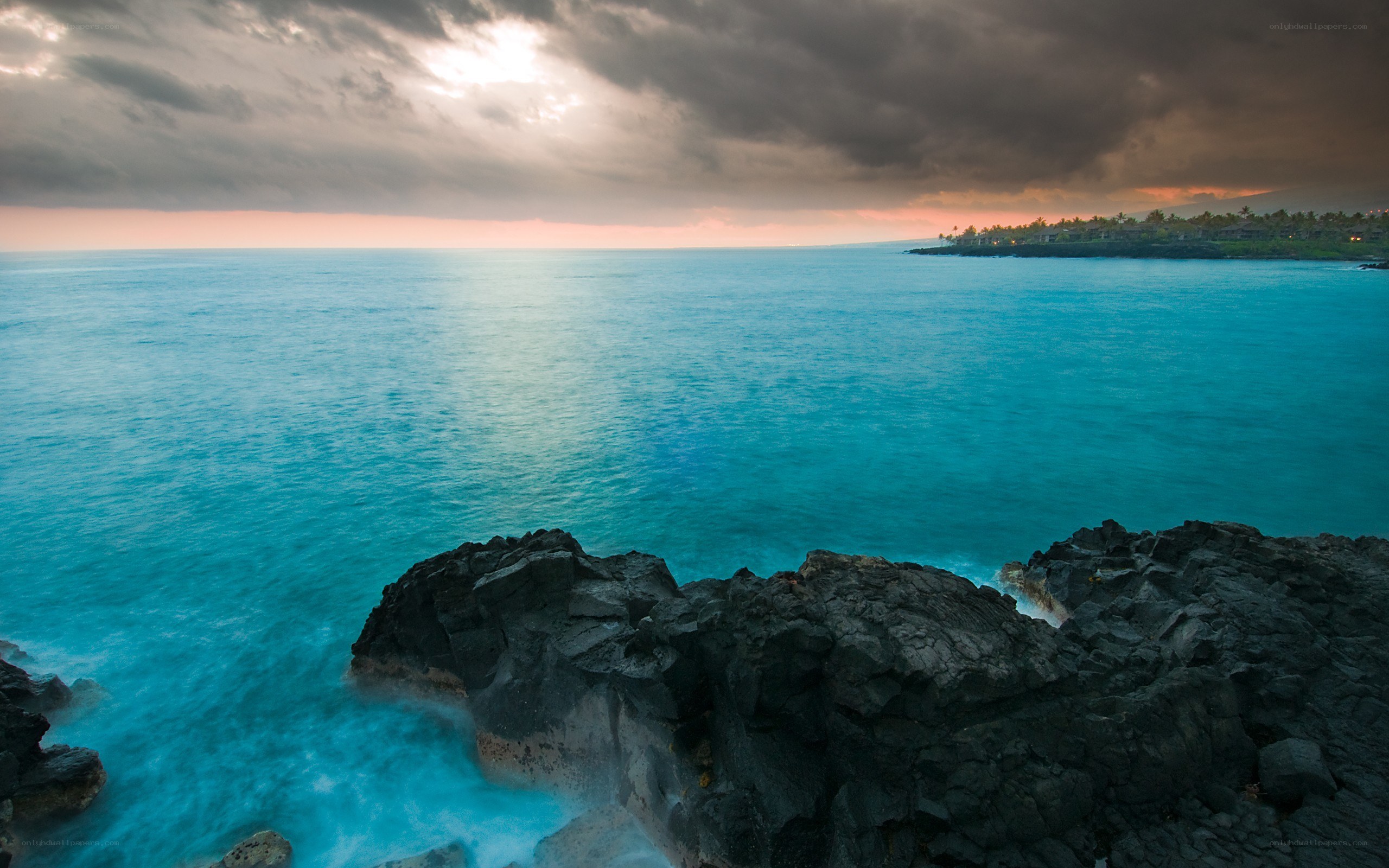 coastal rocks at sunset