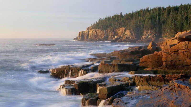 coastal rocks at sunset