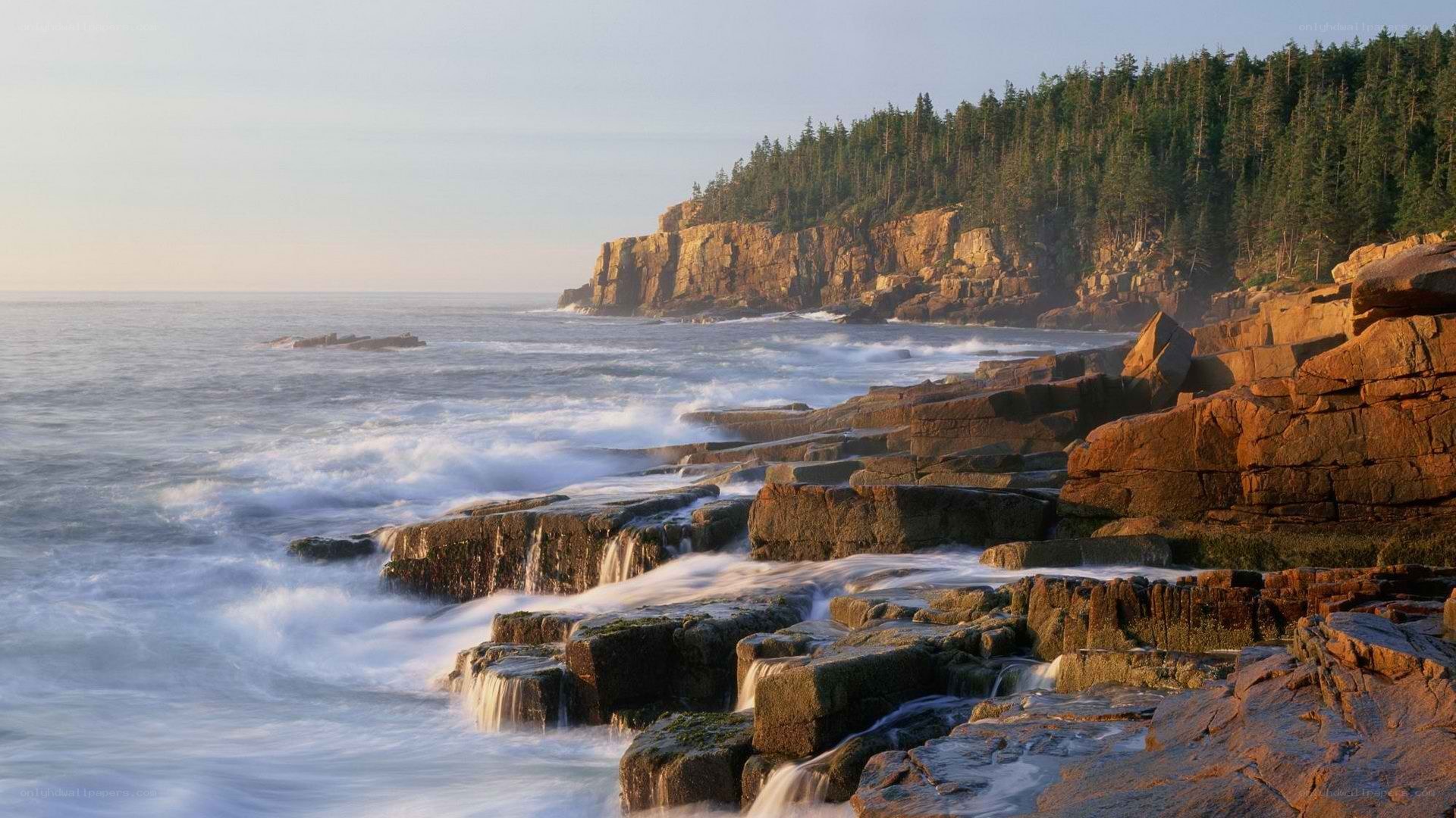 coastal rocks at sunset