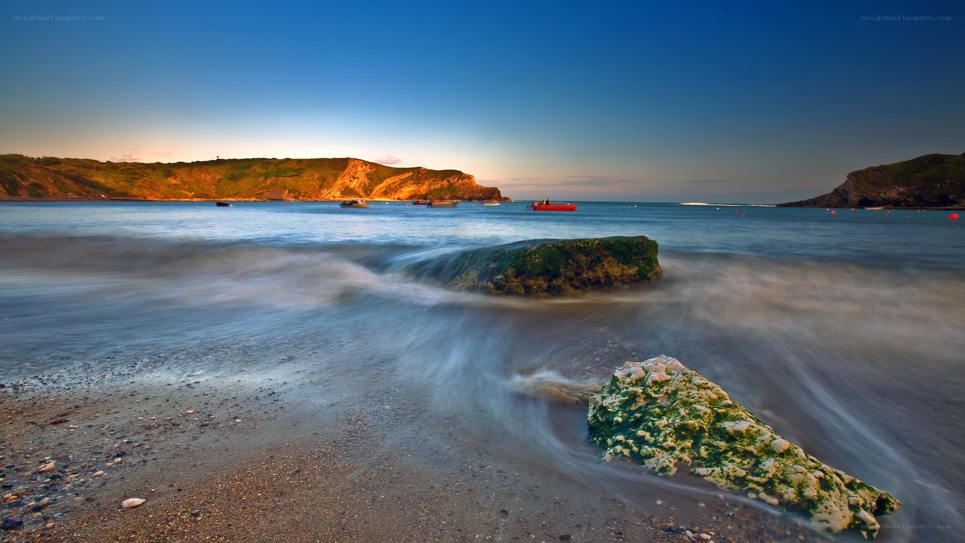 coastal rocks at sunset