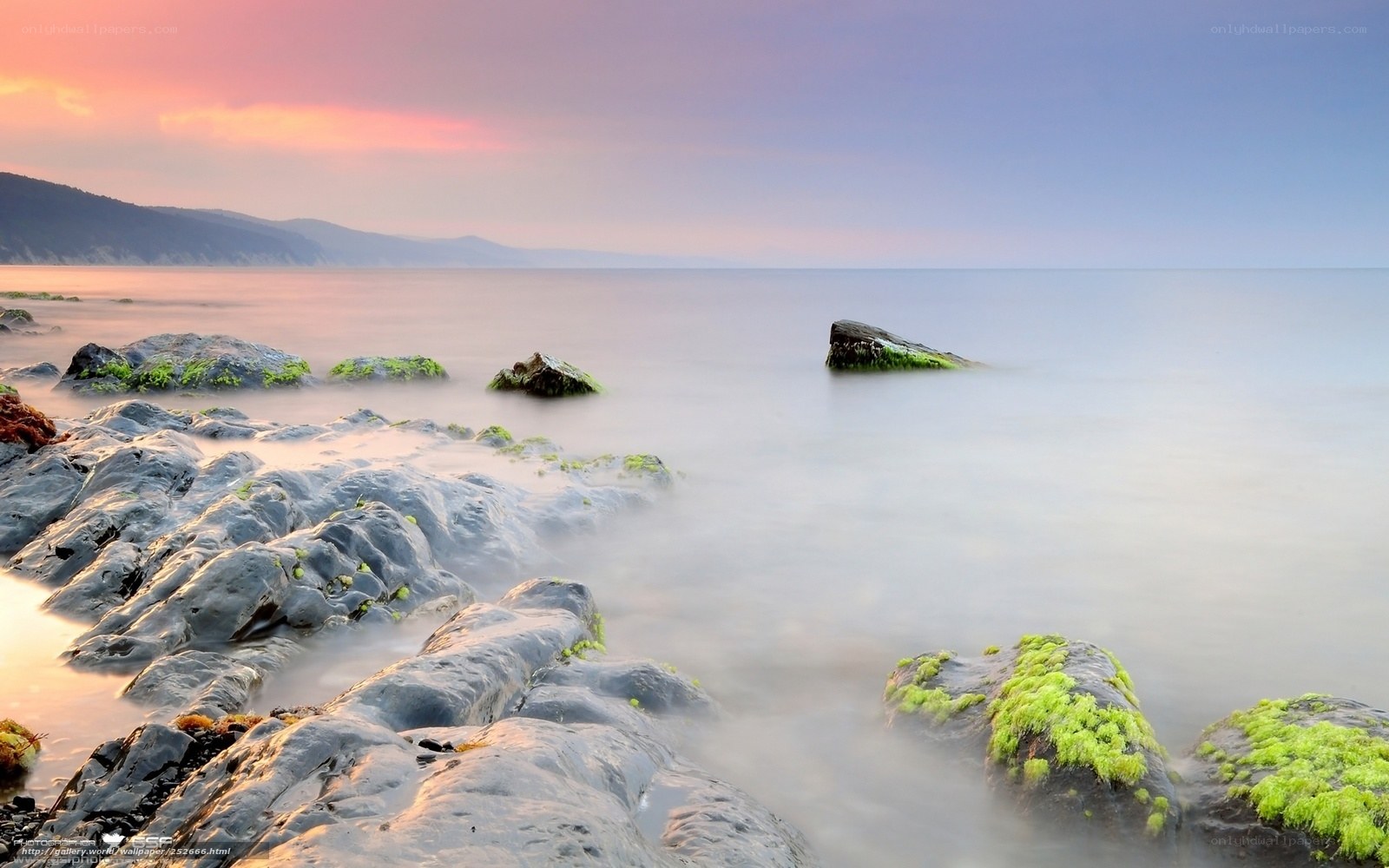 coastal rocks at sunset