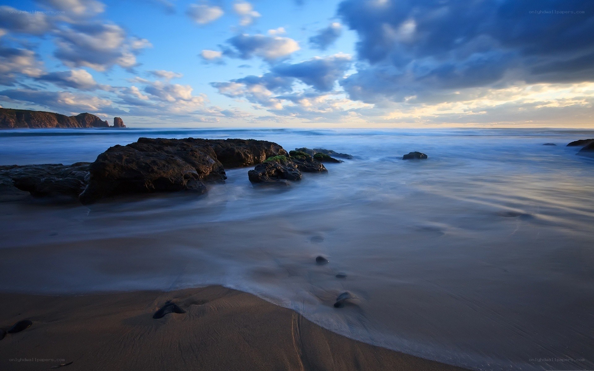 Coastal rocks at sunset