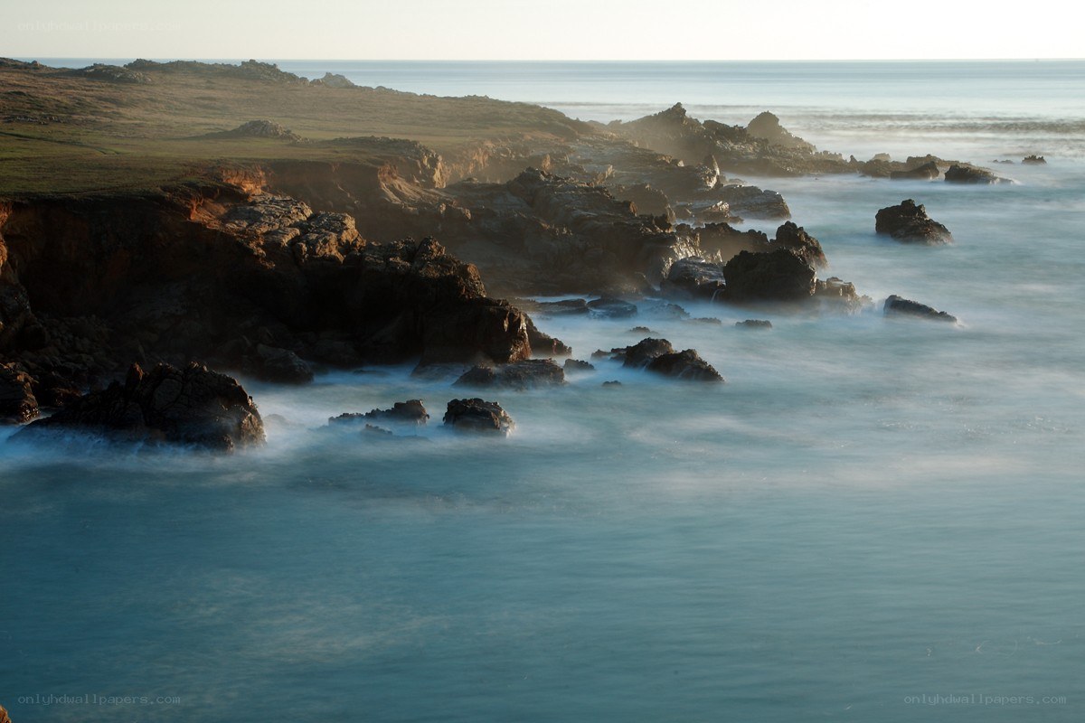 coastal rocks at sunset