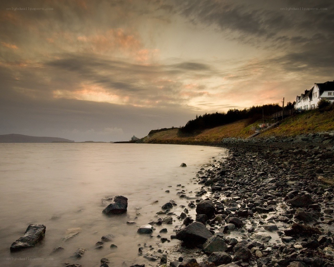 coastal rocks at sunset