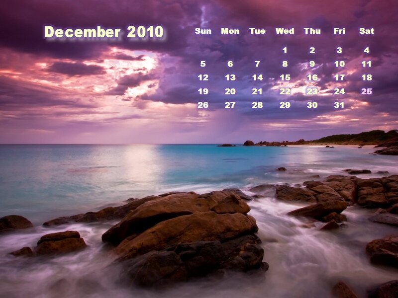 Coastal Rocks at Sunset — Purple, Dramatic, Photograph