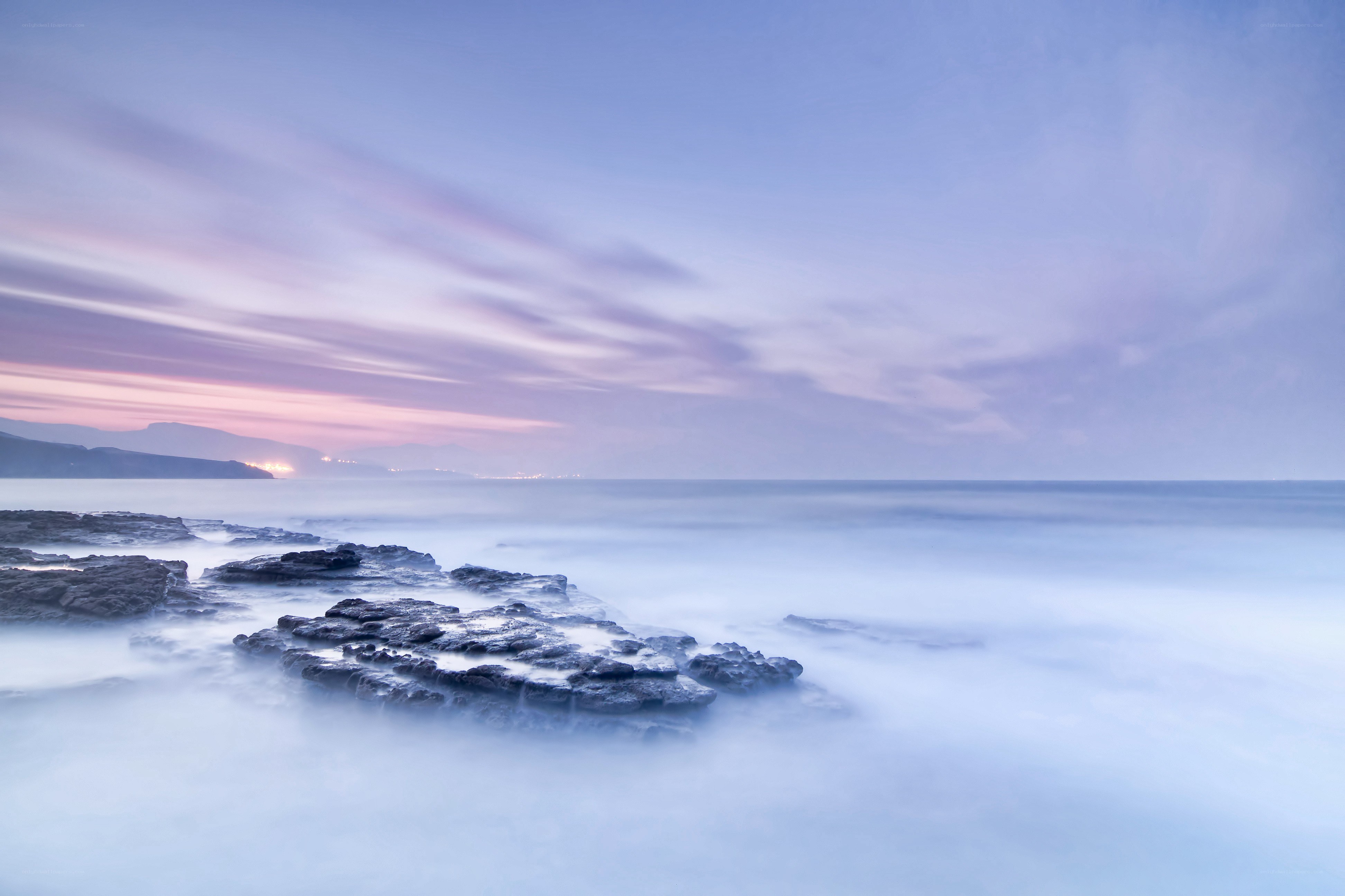Coastal rocks at twilight