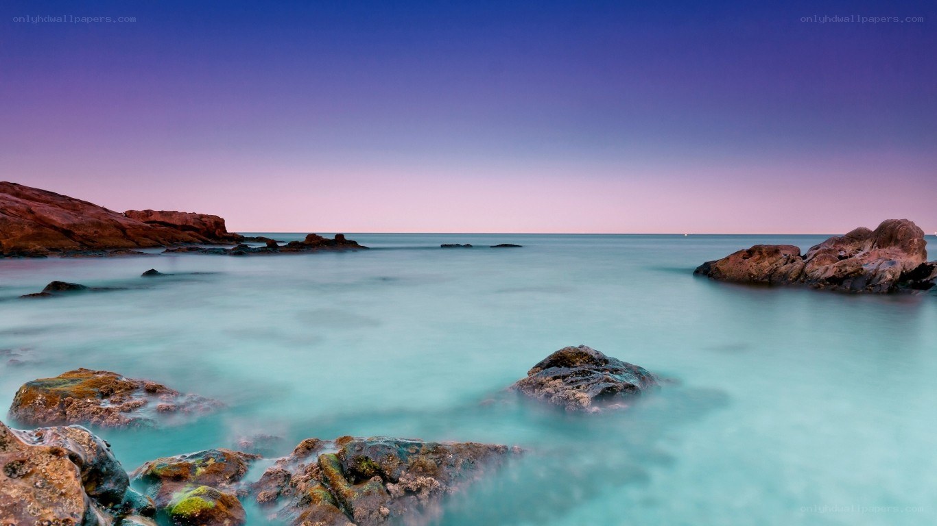 coastal rocks at twilight