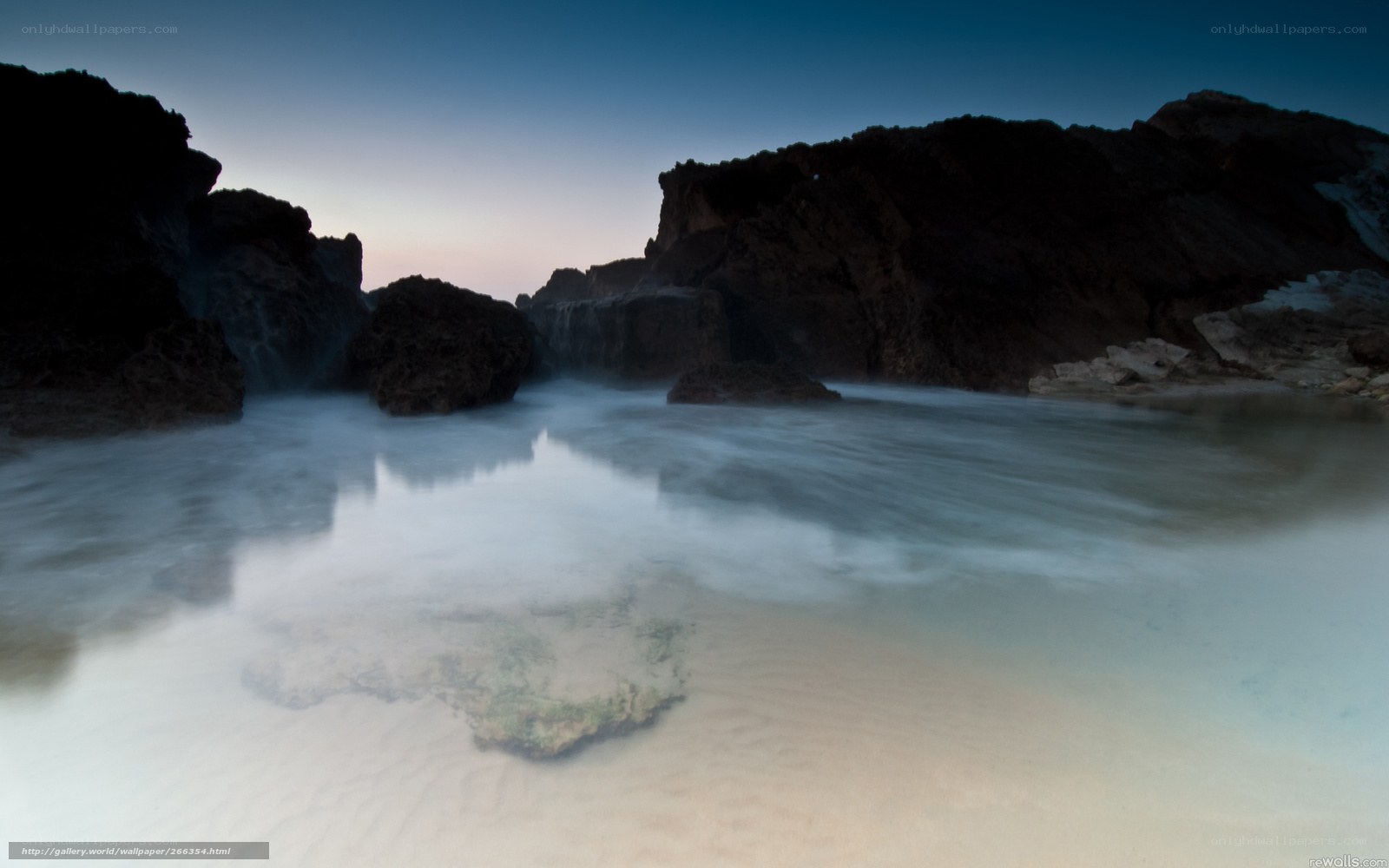 coastal rocks at twilight