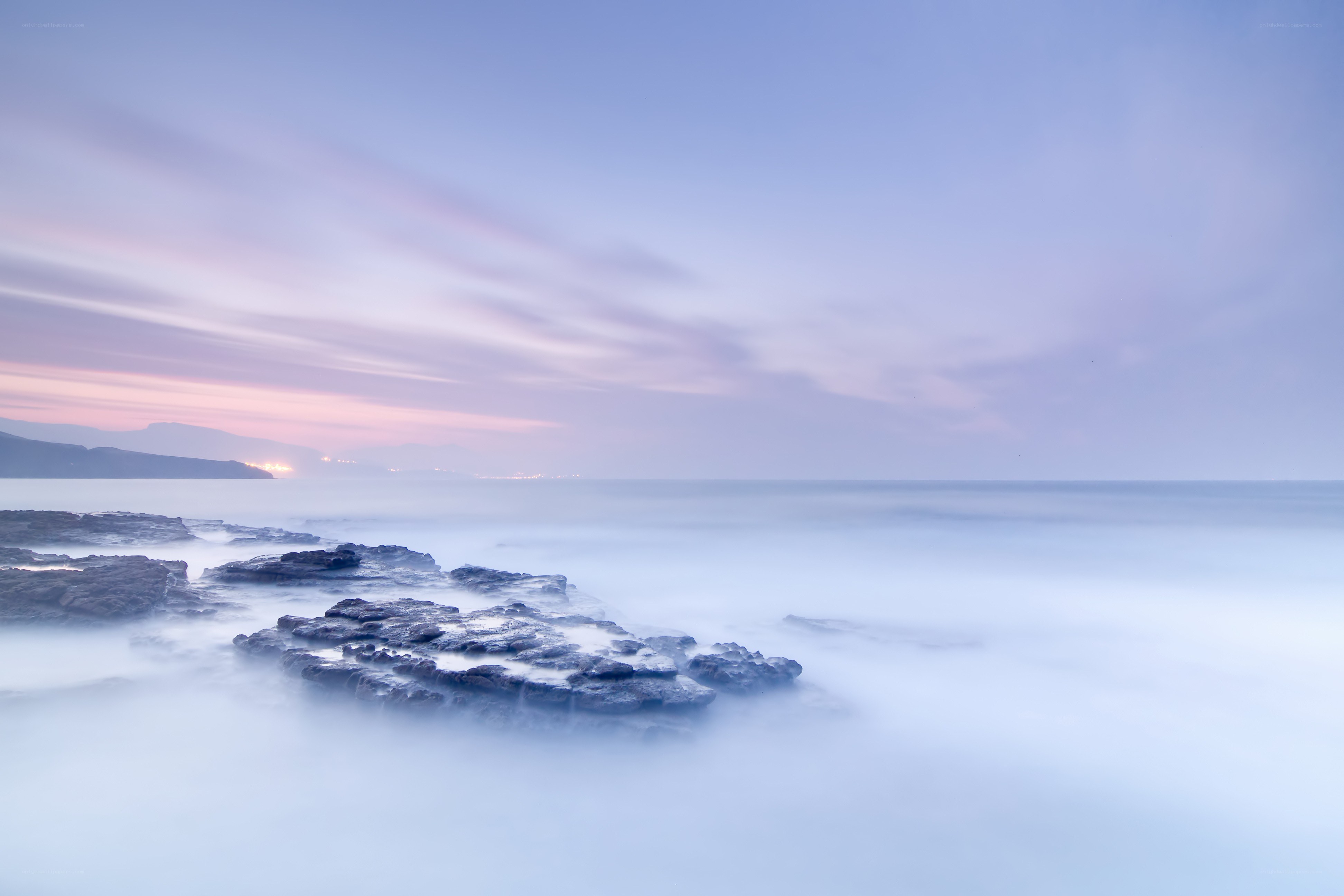 coastal rocks at twilight