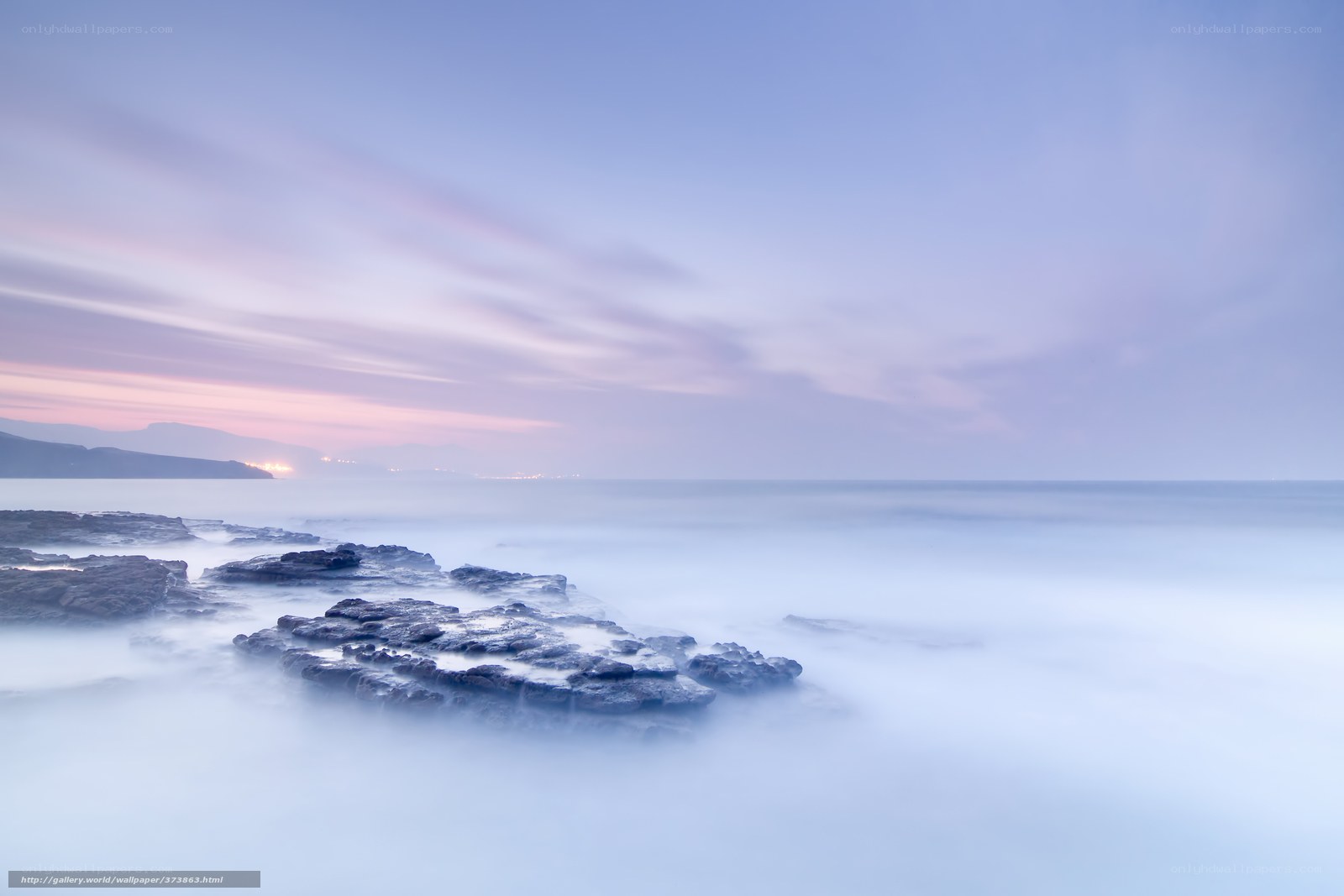 Coastal rocks at twilight
