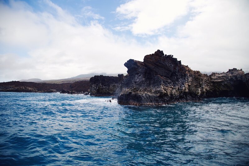 coastal rocks in blue water