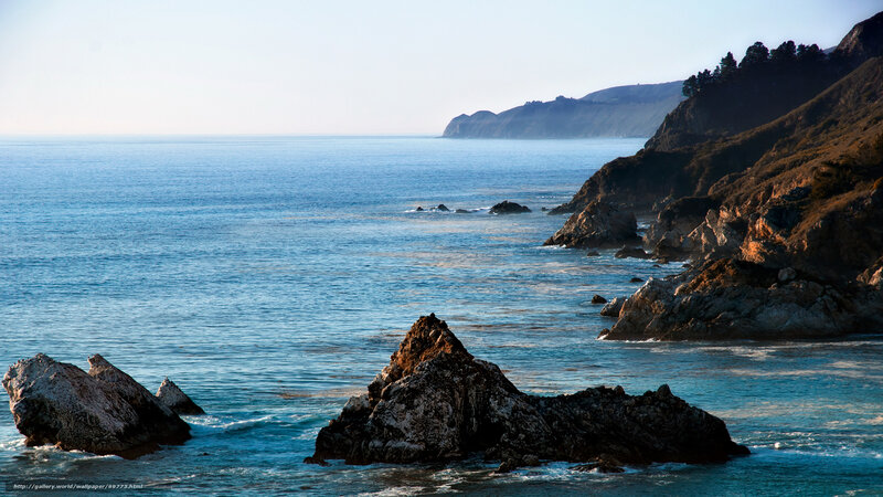 Coastal Rocks in Ocean