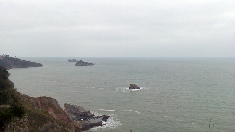Coastal Rocks in Sea