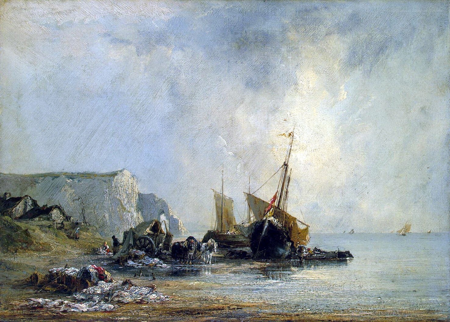 Coastal Scene with Boats