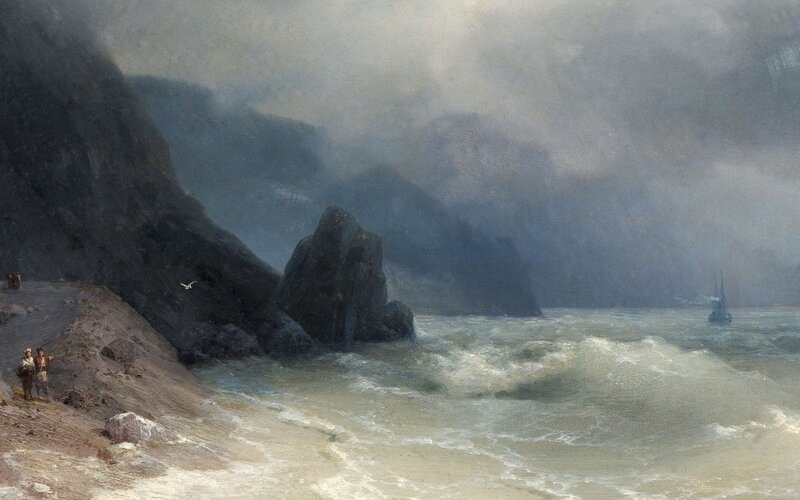 Coastal Storm with Ship
